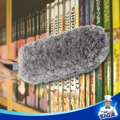MR.SIGA_Lint_Free_Microfiber_Duster,_Washable_Duster_for_Household_Cleaning_Gray