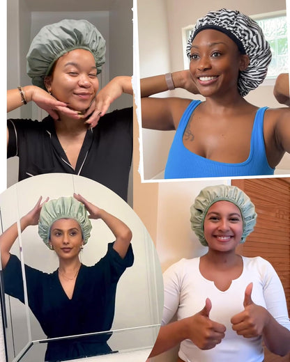 Yanibest_Shower_Cap_Reusable_Waterproof_-_Double_Layer_Shower_Caps_for_Women,_Washable_Shower_Bonnet_with_Soft_Non-Slip_Elastic_Band,_Bath_Hair_Hat_for_Most_Hair_Types