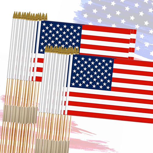 12x18_Inch_American_Flags_on_Stick_-_Patriotic_American_Flags_for_Outside,_USA_Stick_Flag_Perfect_for_Independence_Day,_Memorial_Day,_4th_of_July_Decorations_(12)