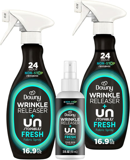 Downy_Wrinkle_Releaser_Spray,_Travel_Size_Spray_+_16.9_Fl_Oz_Pack_of_2,_All_In_One_Formula,_Removes_Wrinkles,_Static_and_Odors,_Light_Fresh_Scent