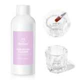 Beetles Nail Art Brushes Cleaner and Conditioner 85ml/2.87 Fl.Oz Nail Brush Restorer Quick Clean Break in Manicure Brush of Gel Polish, Nails Extension Gel, Dip Powder, Acrylic Builder DIY and Salon