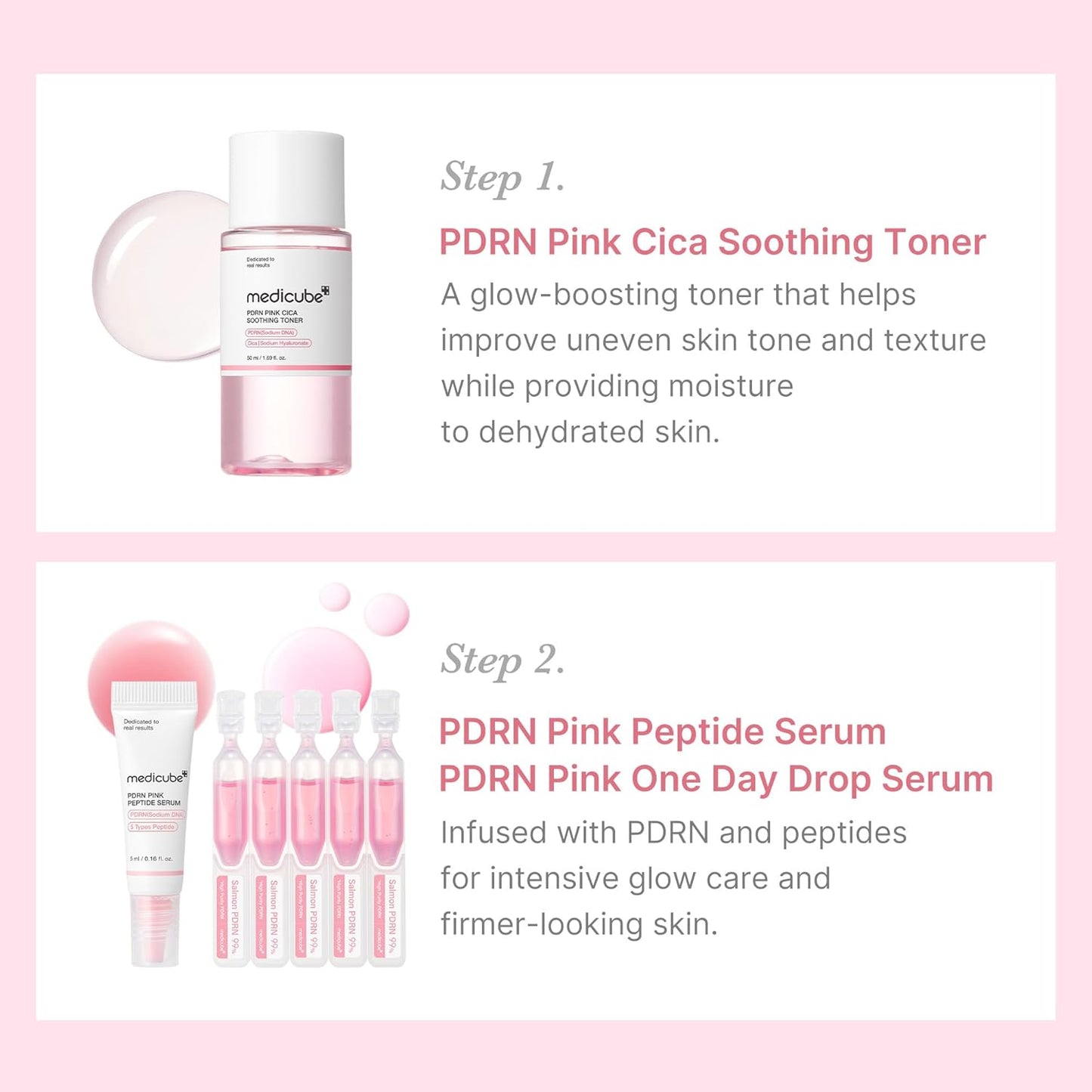 medicube_Salmon_DNA_PDRN_Trial_Kit_|_Glass_Glow_Mini_Skincare_Set_with_Toner,_Serum_&_Sheet_Mask_for_Hydrating,_Firming,_Moisturizing_|Gift_&_Travel_Essentials_for_Women_&_Girls_|_Korean_Skincare