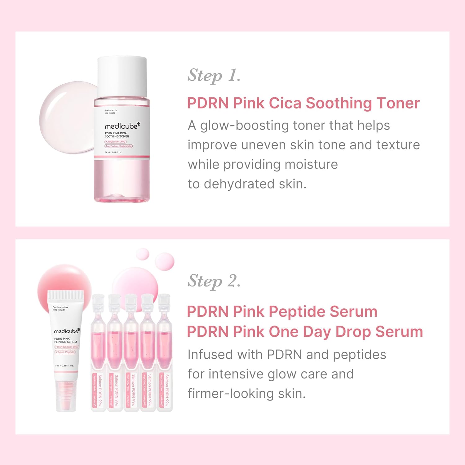 medicube_Salmon_DNA_PDRN_Trial_Kit_|_Glass_Glow_Mini_Skincare_Set_with_Toner,_Serum_&_Sheet_Mask_for_Hydrating,_Firming,_Moisturizing_|Gift_&_Travel_Essentials_for_Women_&_Girls_|_Korean_Skincare