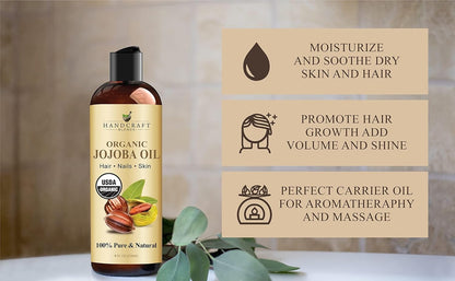 Handcraft_Blends_USDA_Organic_Jojoba_Oil_|_Cold-Pressed_|_8_Fl_Oz_|_100%_Pure_&_Natural_|_for_Hair,_Skin_&_Face_|_Premium_Grade_Carrier_Oil_|_for_Massage_&_Aromatherapy_|_Hexane-Free