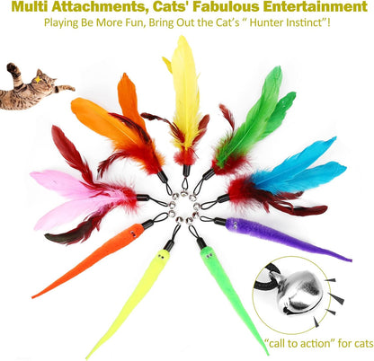 MeoHui_Cat_Toys_for_Indoor_Cats,_Interactive_Cat_Toy_2PCS_Retractable_Wand_Toy_and_9PCS_Cat_Feather_Toys_Refills,_Funny_Kitten_Toys_Cat_Fishing_Pole_Toy_for_Bored_Indoor_Cats_Chase_and_Exercise