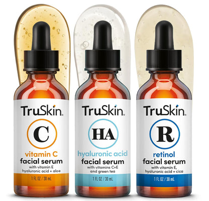 TruSkin_Face_Serum_Trio_-_Vitamin_C,_Retinol_&_Hyaluronic_Acid_Anti-Aging_Serums_for_Face_-_AM,_PM_&_All-Day_Skincare_Routine_-_Brightening,_Smoothing_&_Hydrating_Facial_Serums,_1_fl_oz_Each