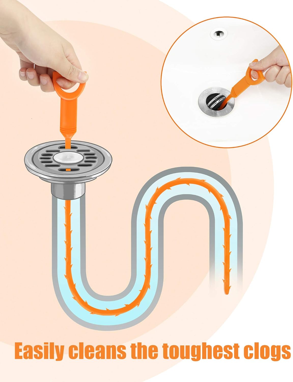 25_Inch_Snake_Drain_Clog_Remover_Tool,_6PCS_Hair_Drain_Cleaner_Tool,_Hair_Cather_Shower_Drain_Tool,_Drain_Auger_hair_Cleaning_Tool_for_Shower_Kitchen_Sink_Bath_Tub_Bathroom