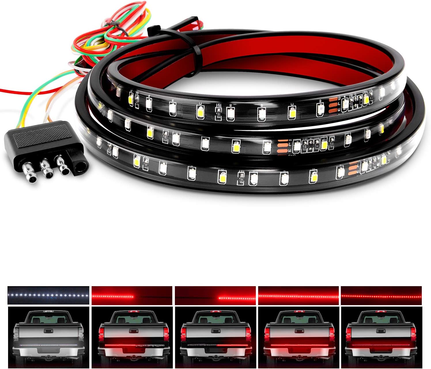 Nilight_60"_Truck_Tailgate_Light_Bar_108_LED_Single_Row_Light_Strip_with_Red_Running_Brake_Lights_Turn_Signal_White_Reverse_Light,_2_Years_Warranty