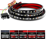 Nilight 60" Truck Tailgate Light Bar 108 LED Single Row Light Strip with Red Running Brake Lights Turn Signal White Reverse Light, 2 Years Warranty