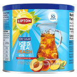 Lipton Zero Sugar Iced Tea Mix, Peach Flavor Black Iced Tea, Makes 10 Quarts