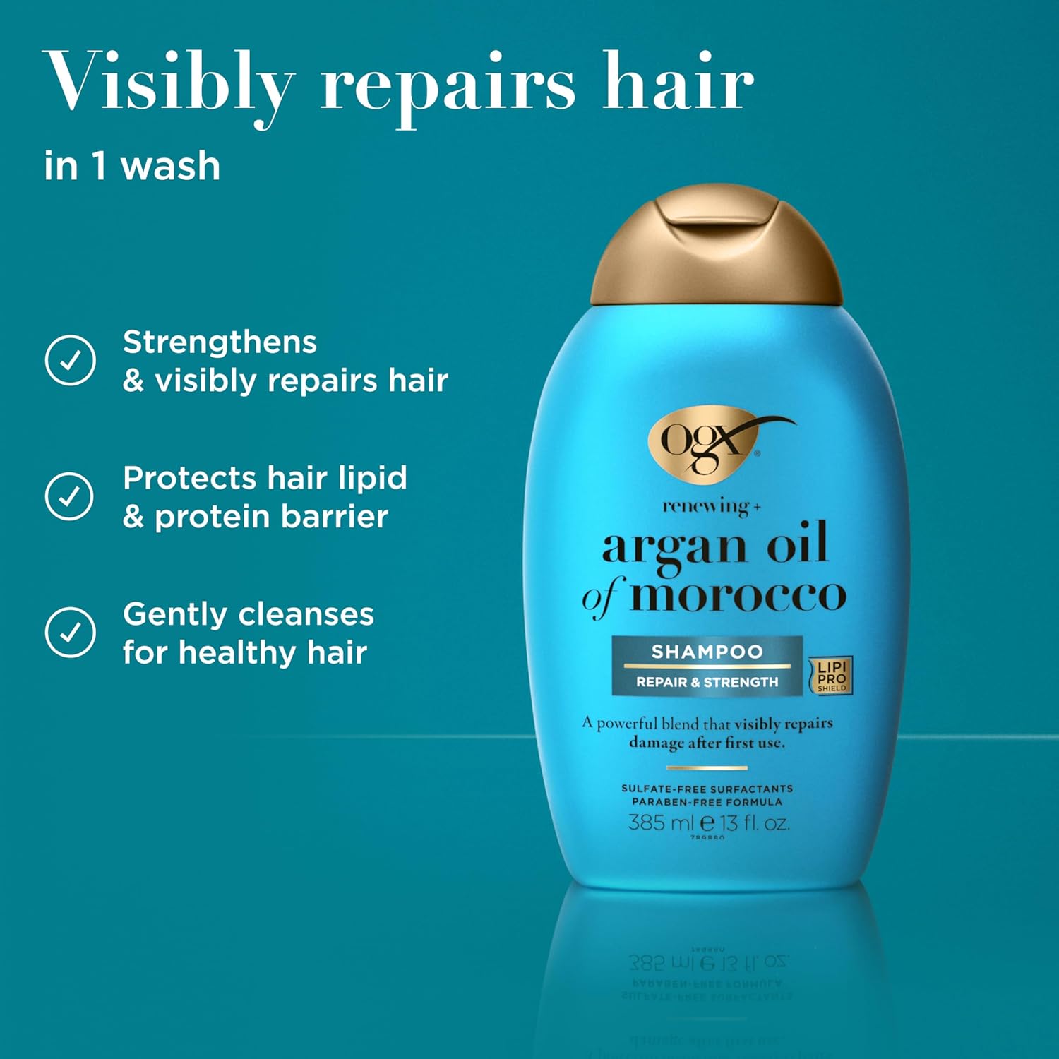 OGX_Renewing_+_Argan_Oil_of_Morocco_Shampoo,_Damage_Repairing_Shampoo_&_Argan_Oil_to_Help_Strengthen_&_Repair_Dry,_Damaged_Hair,_Paraben-Free,_Sulfate-Free_Surfactants,_13_fl._Oz