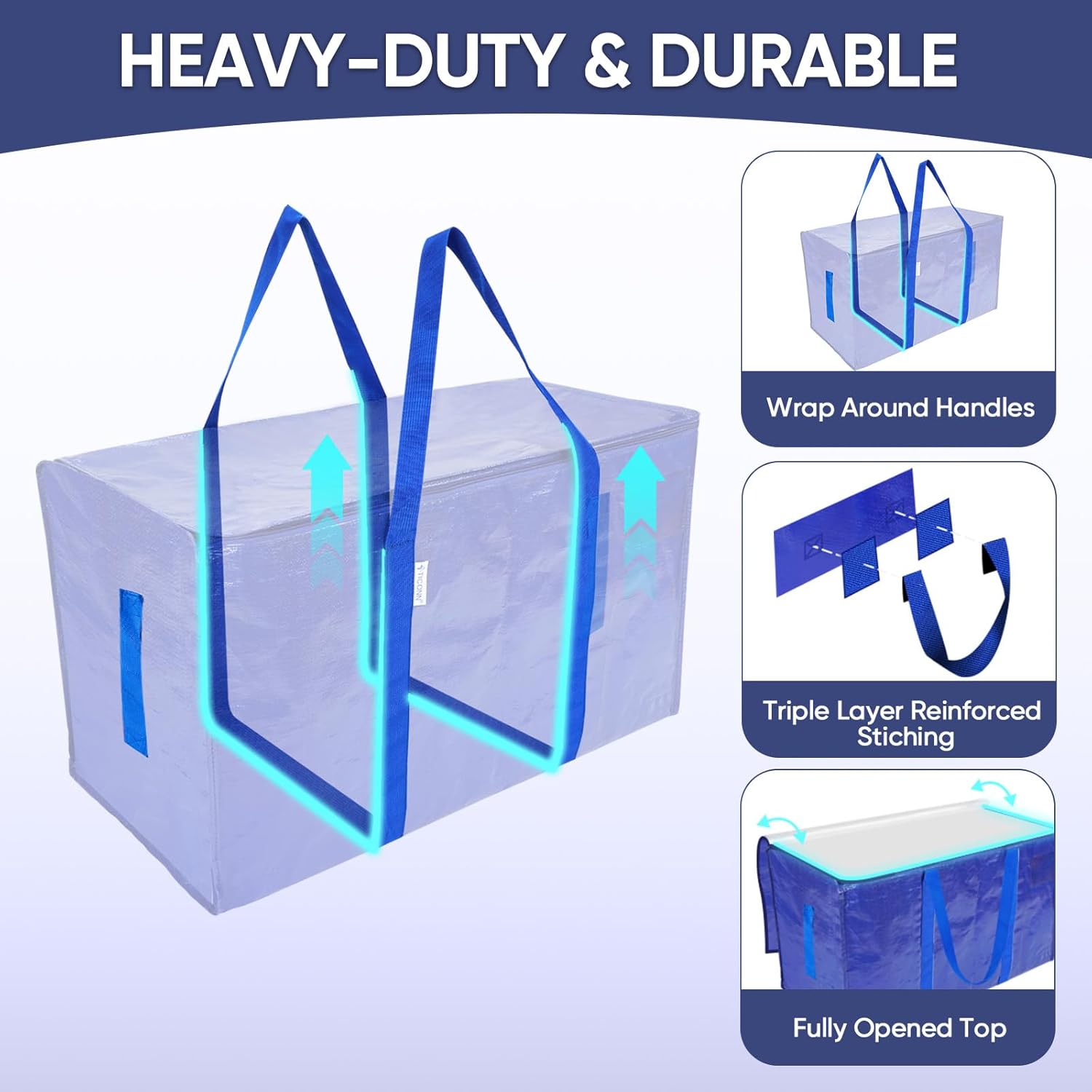 TICONN_6_Pack_Extra_Large_Moving_Bags_Heavy_Duty_with_Zippers_&_Carrying_Handles,_Durable_Storage_Bags_Moving_Boxes_for_Closet_Organizers_and_Storage_(6_Pack,_Blue)