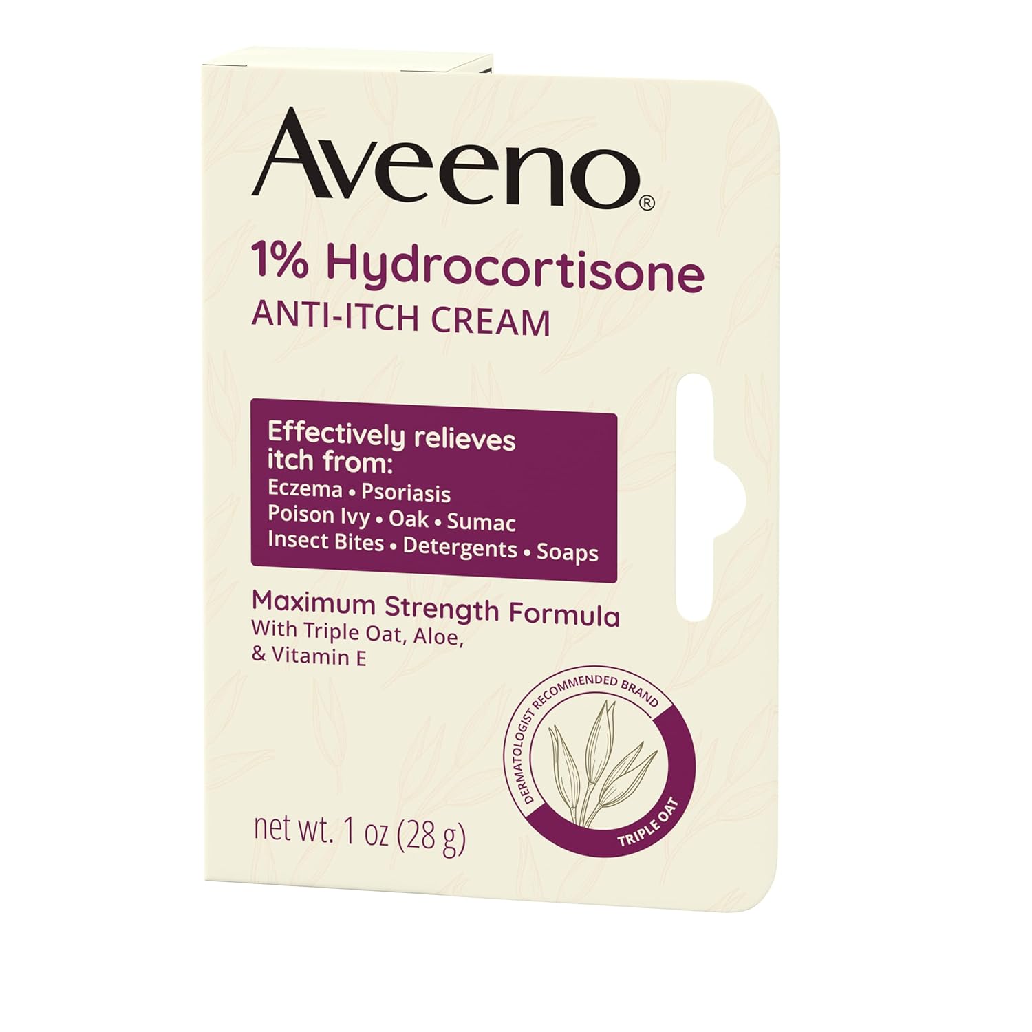 Aveeno_Maximum_Strength_1%_Hydrocortisone_Anti-Itch_Cream,_Triple_Oat,_Aloe_&_Vitamin_E_For_Itch_Relief_From_Eczema,_Psoriasis,_Insect_Bites,_Poison_Ivy,_Oak_&_Sumac_&_Detergents,_1_oz,_2_Pack
