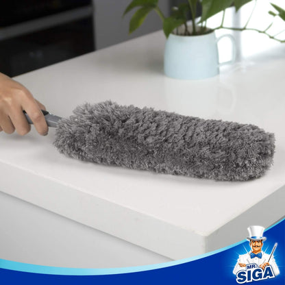 MR.SIGA_Lint_Free_Microfiber_Duster,_Washable_Duster_for_Household_Cleaning_Gray