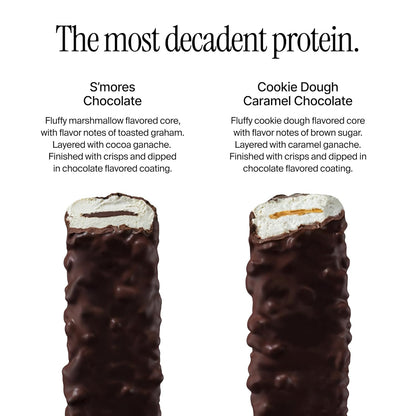 David_Bronze_High_Protein_Bars_-_Cookie_Dough_Caramel_Chocolate_Crunch_&_S'mores_Chocolate_Crunch_Flavored_Bar_-_0g_of_Sugar,_Low_Carb,_Gluten_Free_-_20g_of_Protein,_150_Calories_-_On-The-Go_Snack,_Pack_of_8