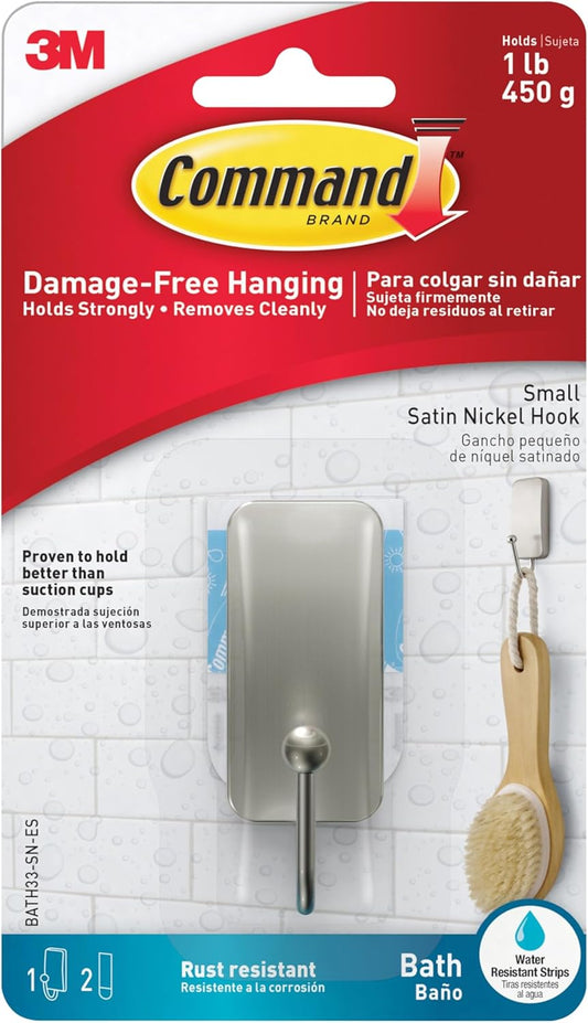 Command_Small_Bath_Hook,_Holds_up_to_1_lb,_1_Satin_Nickel_Shower_Hook_with_2_Water_Resistant_Strips,_Damage-Free_Bathroom_Organization