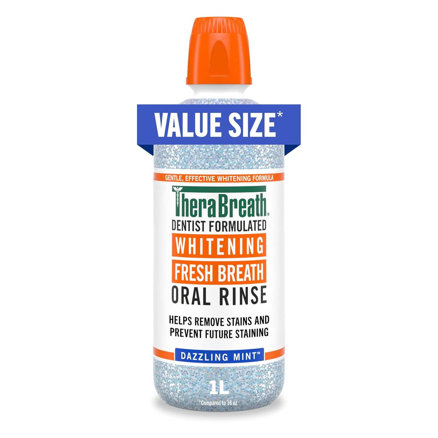 TheraBreath_Whitening_Mouthwash,_Dazzling_Mint,_Dentist_Formulated,_1_Liter