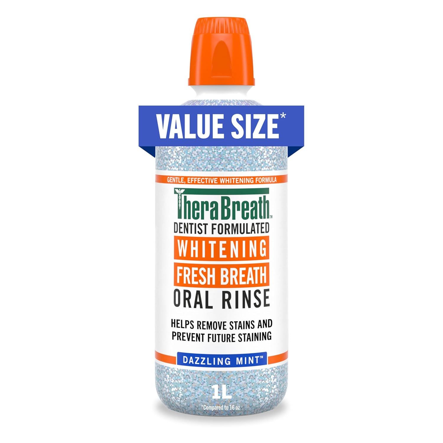 TheraBreath_Whitening_Mouthwash,_Dazzling_Mint,_Dentist_Formulated,_1_Liter