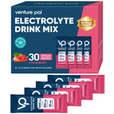 Venture Pal High Sodium Sugar Free Electrolytes Powder Packet - Hydration Packets with Vitamin, Sodium & Potassium | Zero Calories | Vegan, Keto & Paleo Friendly Electrolyte Drink Mix - 16 Sticks