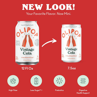 OLIPOP_Minis_Prebiotic_Soda_Pop,_Vintage_Cola,_Pantry_Pack_Packed_with_Prebiotics,_Fiber,_and_Botanicals,_Gluten_Free,_GMO_Free,_7.5oz_(6-Cans)