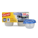 GladWare Soup & Salad Food Storage Containers for Everyday Use | Medium Rectangle Containers for Food Storage | Containers Hold up to 24 Ounces of Food