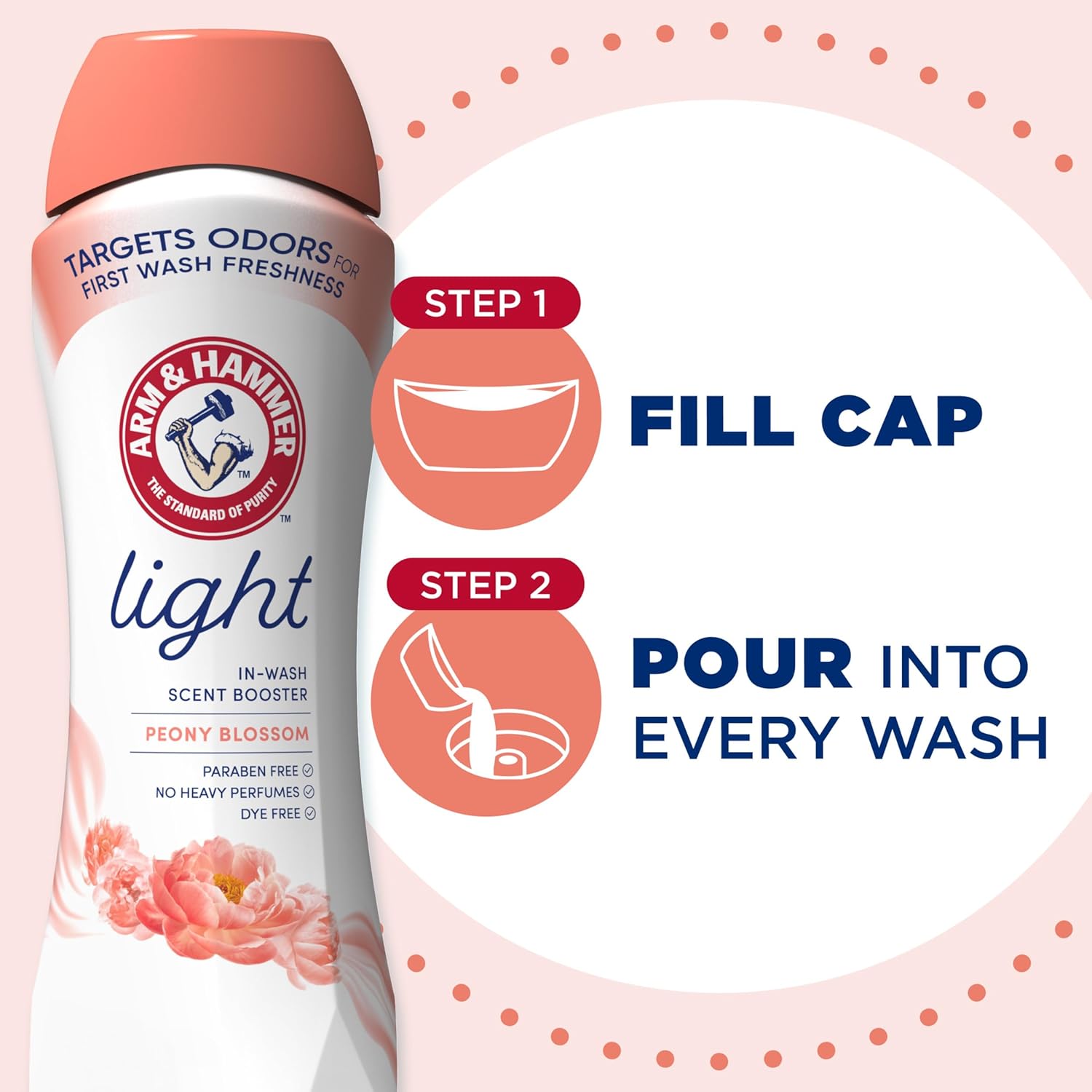 ARM_&_HAMMER_Light_In-Wash_Scent_Booster,_No_Heavy_Perfumes,_No_Dyes,_No_Parabens,_Peony_Blossom_Scent,_24_Oz
