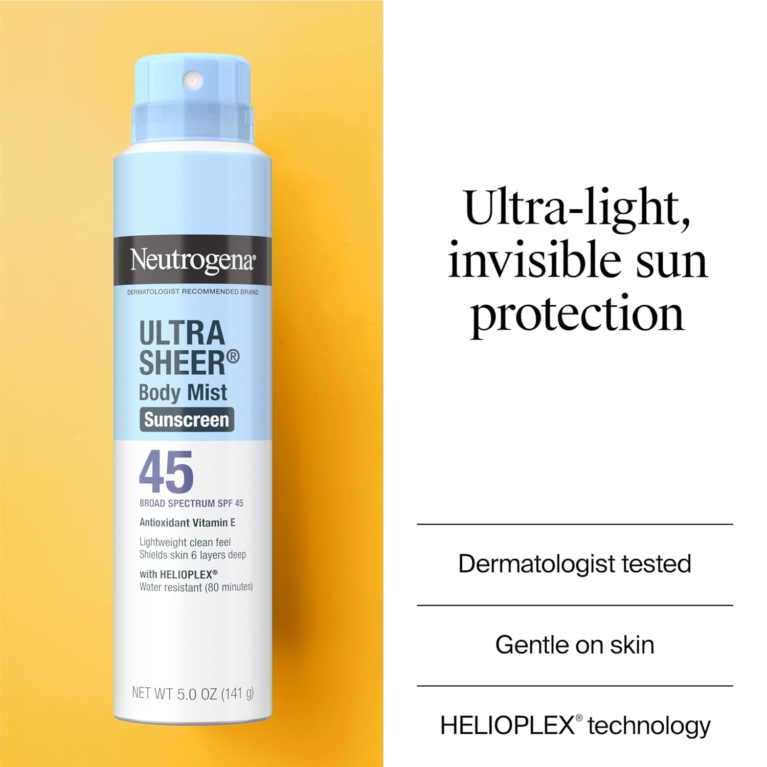 Neutrogena_Ultra_Sheer_Sunscreen_Spray_SPF_45_Body_Mist,_Lightweight_Non-Greasy_Broad_Spectrum_UVA/UVB_Protection,_Oil-Free_&_Non-Comedogenic_Water_Resistant_Spray_Sunscreen_(80_min),_Pack_of_3,_5_oz