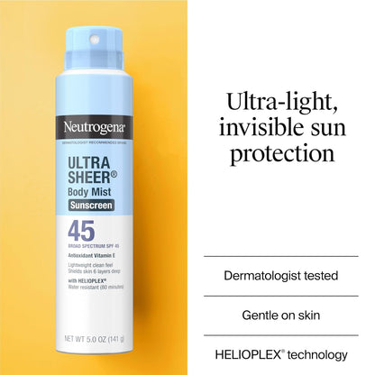 Neutrogena_Ultra_Sheer_Sunscreen_Spray_SPF_45_Body_Mist,_Lightweight_Non-Greasy_Broad_Spectrum_UVA/UVB_Protection,_Oil-Free_&_Non-Comedogenic_Water_Resistant_Spray_Sunscreen_(80_min),_Pack_of_3,_5_oz