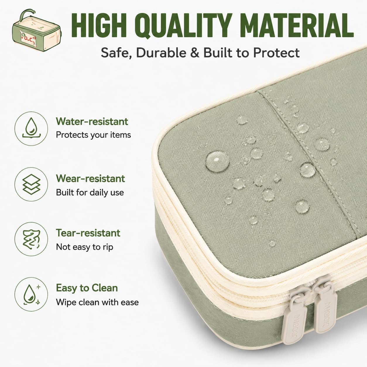 PUPTILY_Pencil_Case,_Large_Capacity_Aesthetic_Pencil_Cases_with_Durable_Zipper,_Big_Stationery_Pencil_Pouch_for_Women_&_Men,_Adults_Portable_Storage_Organizer_Bag_for_College,_Office,_Travel_(Green)