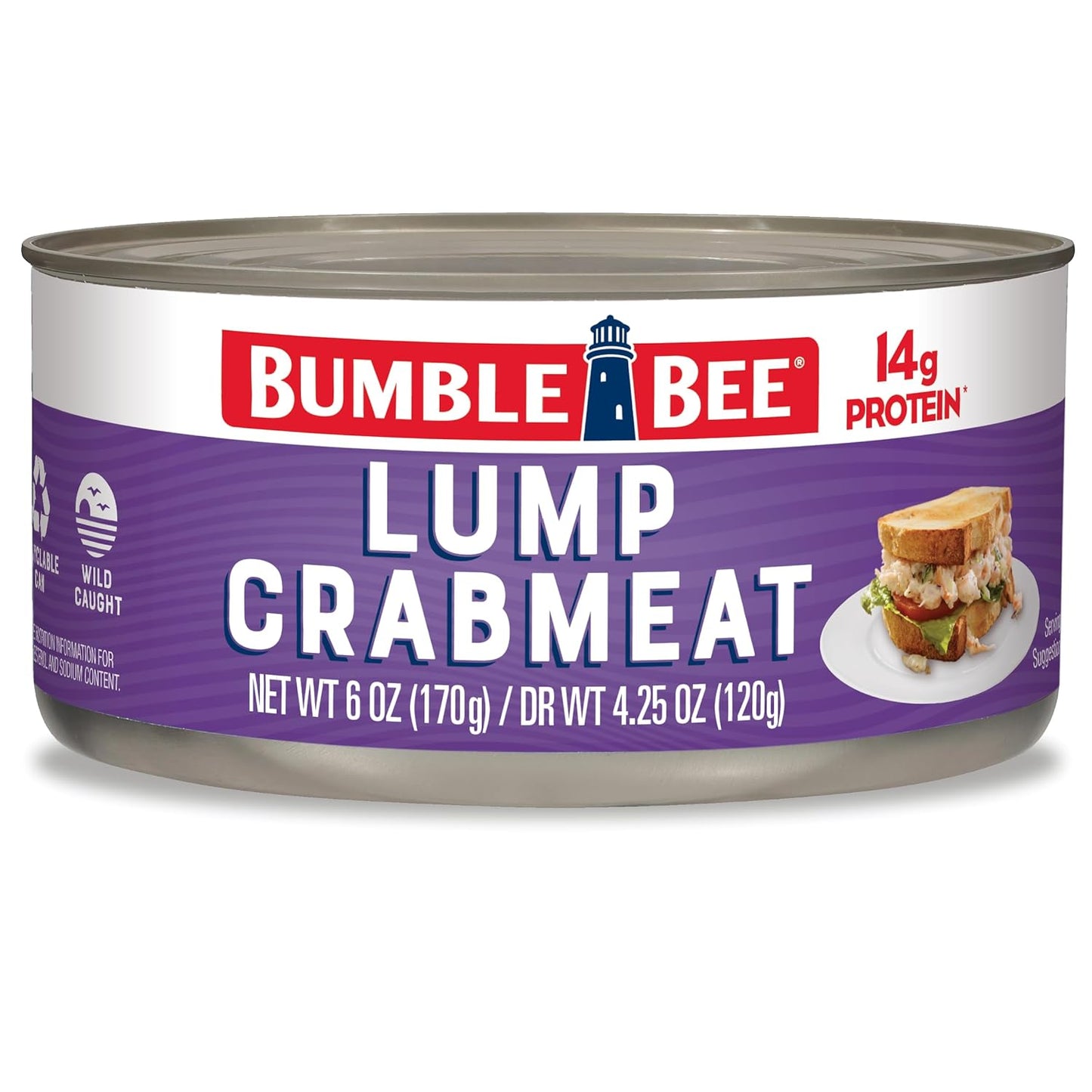 Bumble_Bee_Lump_Crab_Meat,_6_oz_Can_-_14g_Protein_&_1g_Carb_Per_Serving_-_Wild_Caught,_Small_Chunks,_Drain_Before_Use_-_Packaging_May_Vary