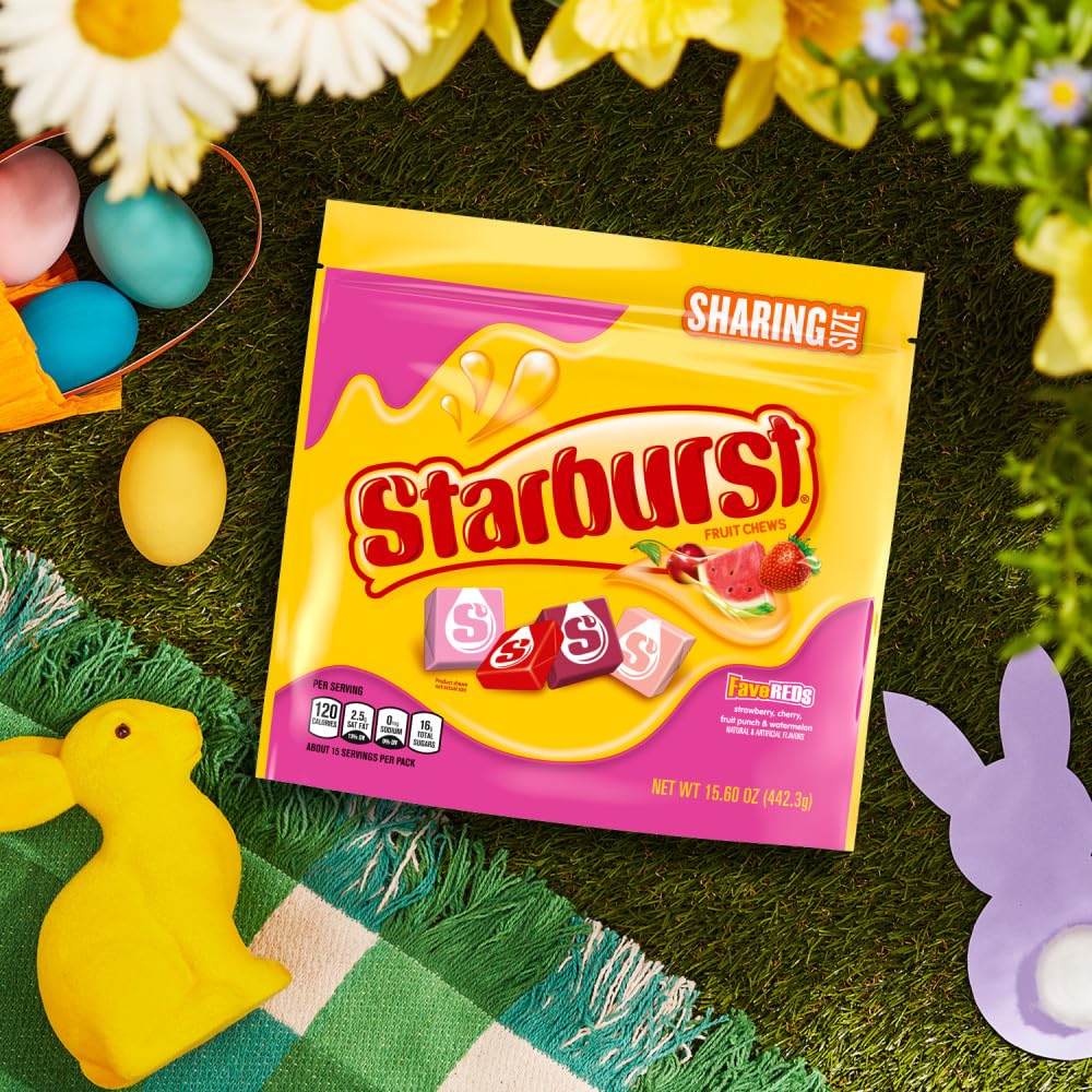 STARBURST_FaveREDS_Fruit_Chews_Candy,_Chewy_Candy,_15.6_oz_Sharing_Size_Bag