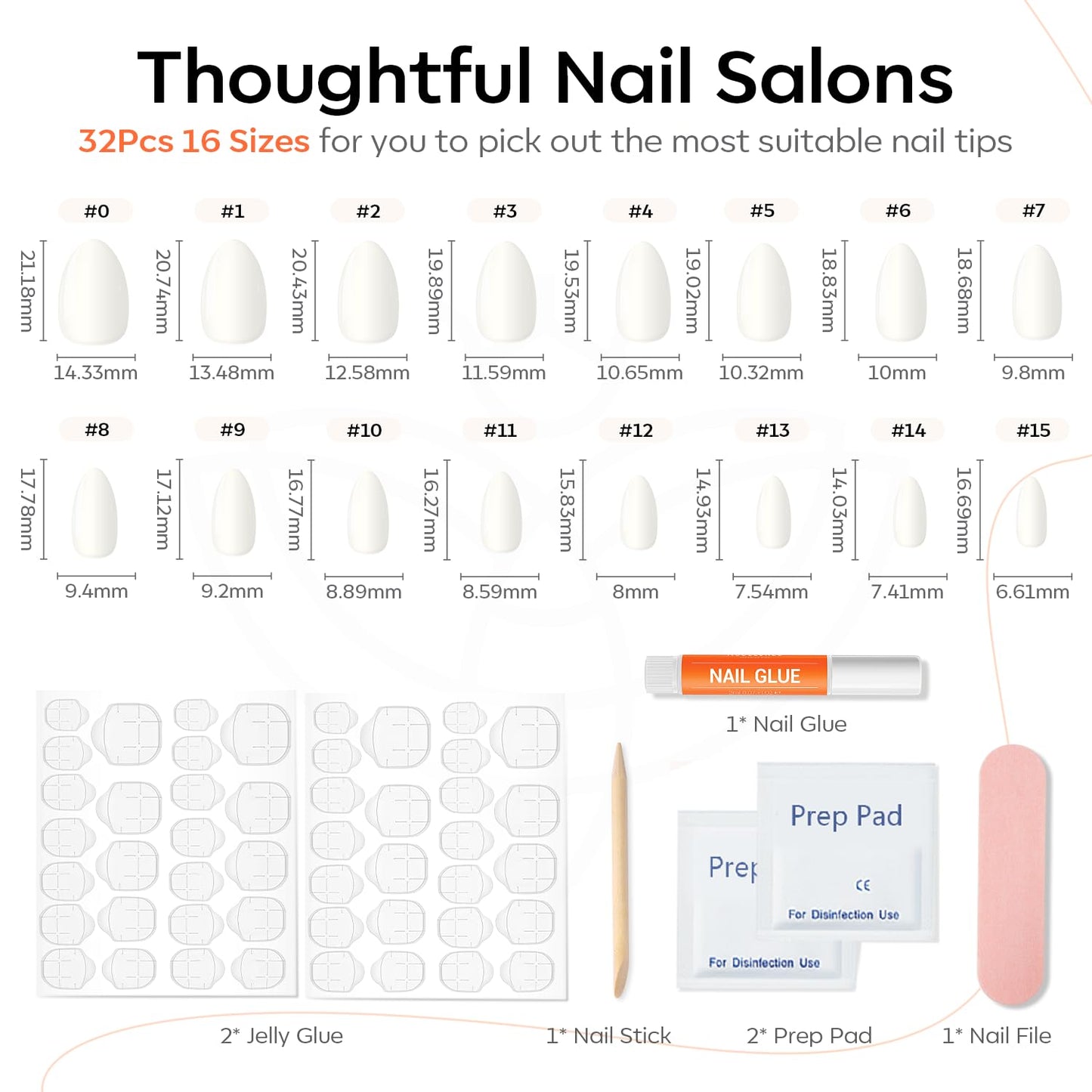 Modelones_Milky_White_Press_on_Nails_Almond,_Summer_Short_Fake_Nails,_Reusable_Nail_Kit_with_Nail_Glue_Adhesive_Tabs_Mini_Nail_File,_Nails_Press_Ons_32Pcs_16_Sizes,_Women_Girl_Gift
