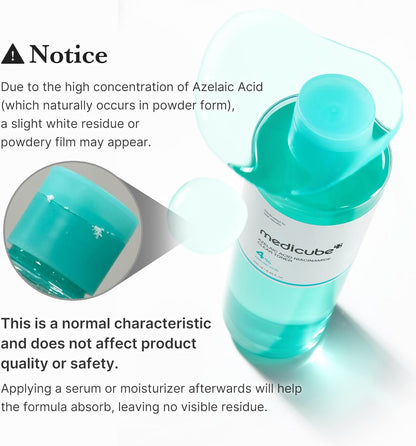 medicube_Azelaic_Acid_Niacinamide_Clarifying_Toner_|_Troubled_Skin_Care,_Ideal_for_Purifying_&_Calming_|_4%_Azelaic_Acid_&_2%_Niacinamide|_Soothing_Daily_Toner_|_Korean_Skin_Care_|_8.45_fl.oz