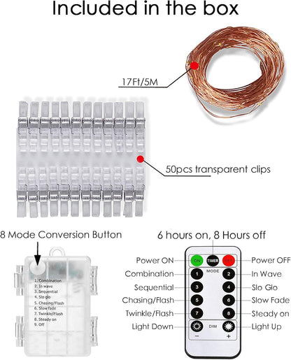 LECLSTAR_50_LED_Photo_Clips_String_Lights,_17ft_with_Remote_-_8_Modes_Fairy_Lights_to_Clip_on_Pictures,_Photos,_Cards