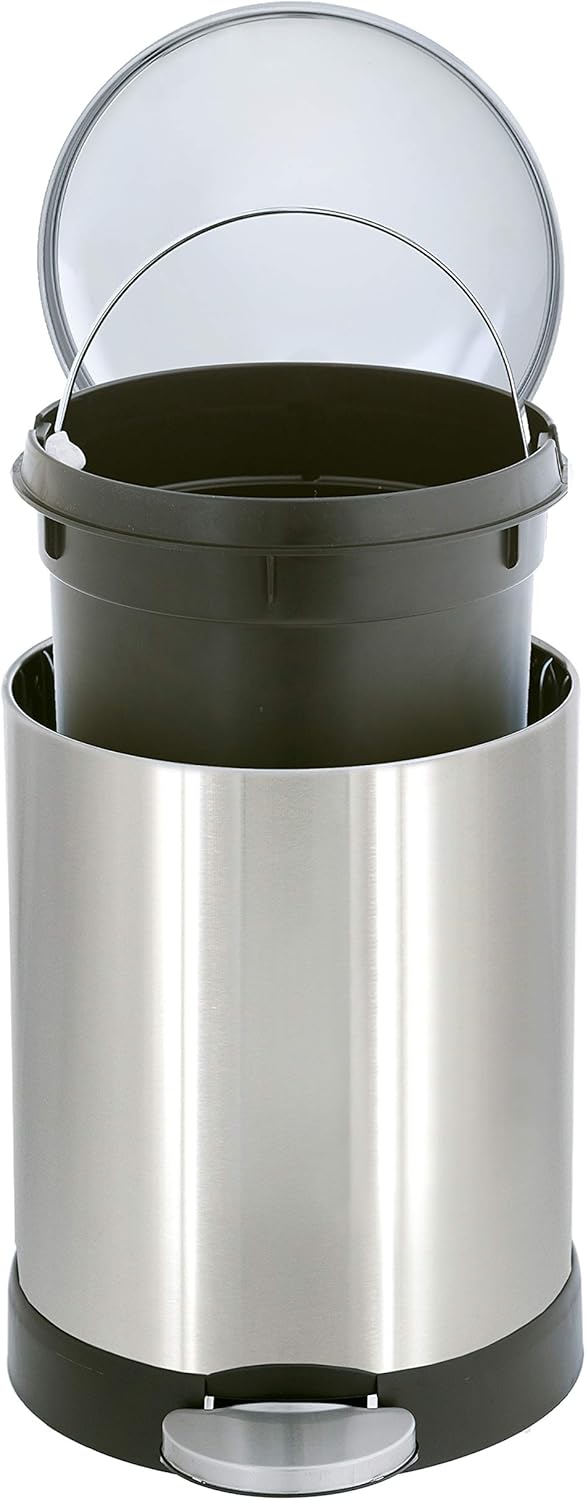 Glad_Small_Trash_Can,_1.2_Gallon_|_Round_Stainless_Steel_Garbage_Bin_with_Soft_Close_Lid_&_Step_Foot_Pedal_|_Metal_Waste_Basket_with_Removable_Inner_Bucket,_Stainless,_8_x_9.5_x_12_inches