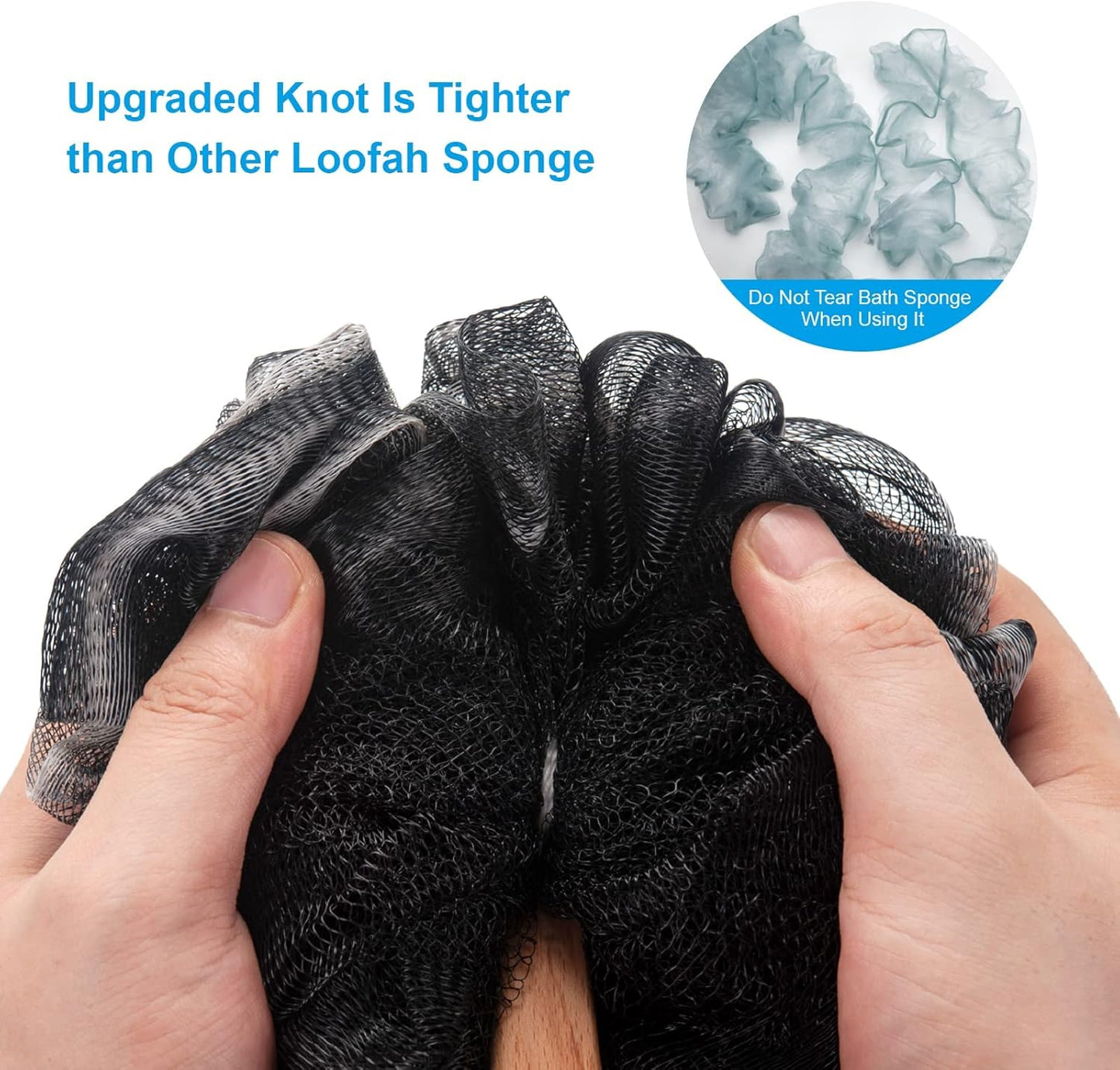 AmazerBath_Shower_Sponge_Loofah_Back_Scrubber,_PE_Soft_Mesh_Loofah_Body_Scrubber_with_Long_Wooden_Handle,_Bath_Sponge_for_Men_Women_(Black)