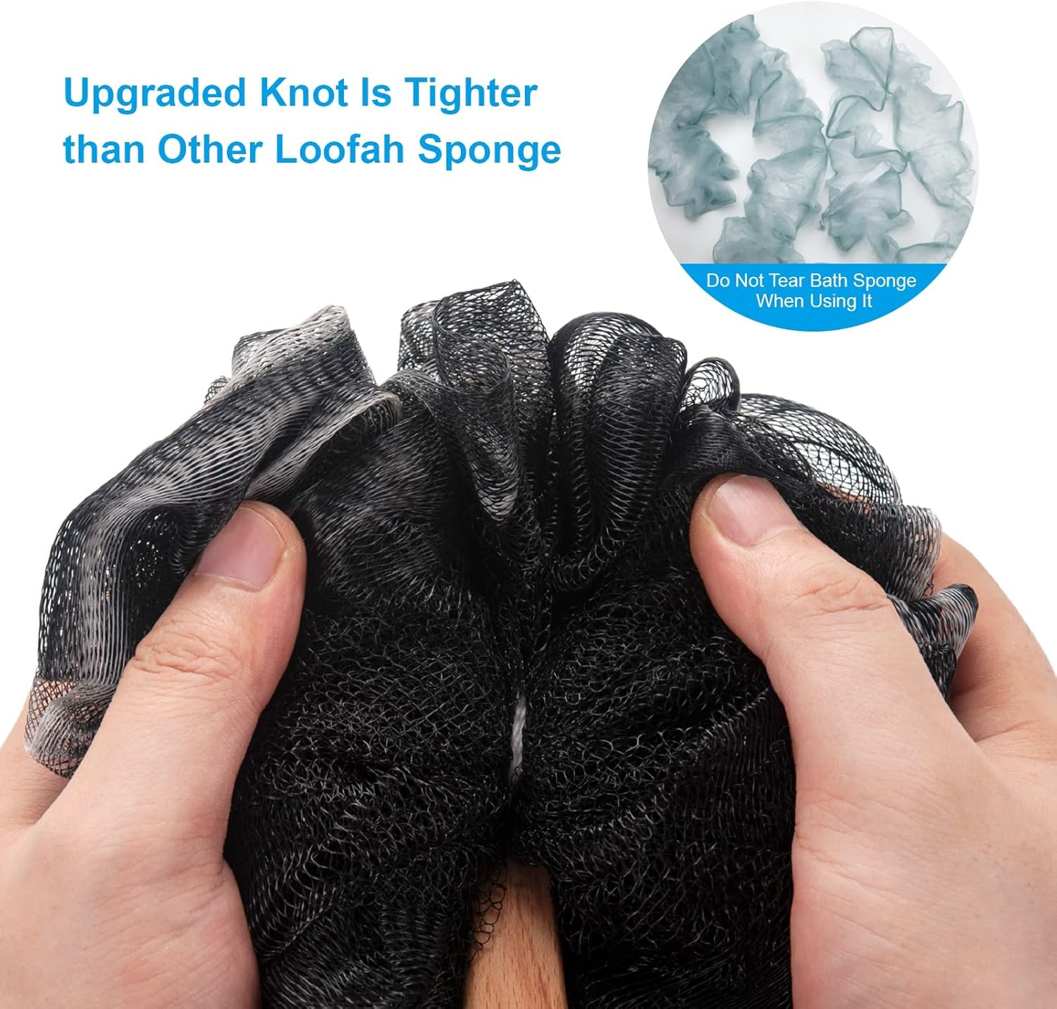 AmazerBath_Shower_Sponge_Loofah_Back_Scrubber,_PE_Soft_Mesh_Loofah_Body_Scrubber_with_Long_Wooden_Handle,_Bath_Sponge_for_Men_Women_(Black)