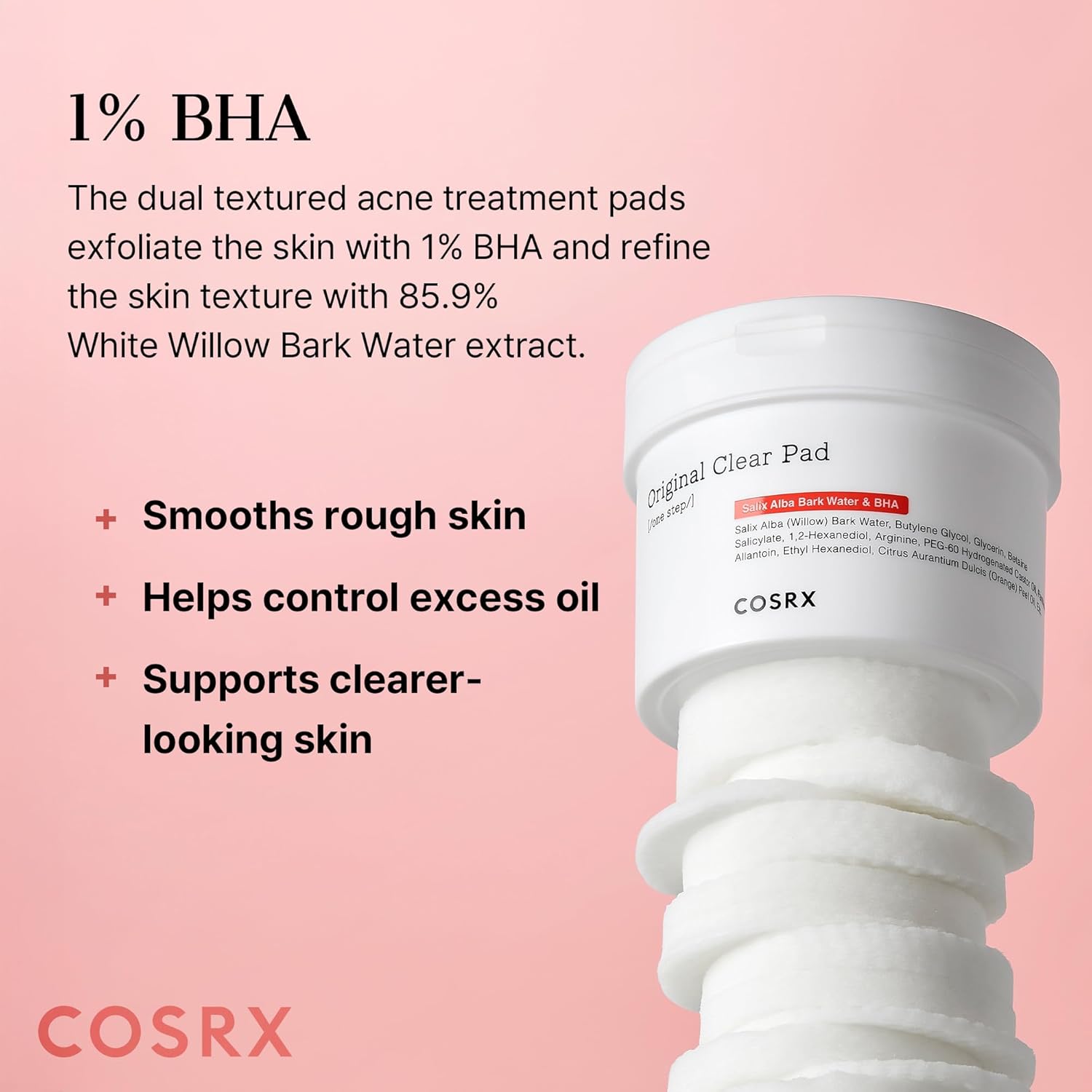 COSRX_BHA_Toner_Pads,_70_Sheets,_Exfoliating_Pads_for_Dead_Skin_&_Blackheads,_Minimize_Pores,_Prevent_Breakouts,_Improve_Skin_Texture,_Korean_Skin_Care