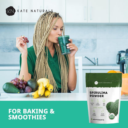 Kate_Naturals_Organic_Spirulina_Powder_for_Immune_Support_and_Antioxidants._Nutrient_Dense_Superfood_Supplement_(8_oz,_USDA_Certified,_Non-GMO,_Gluten-_Free)