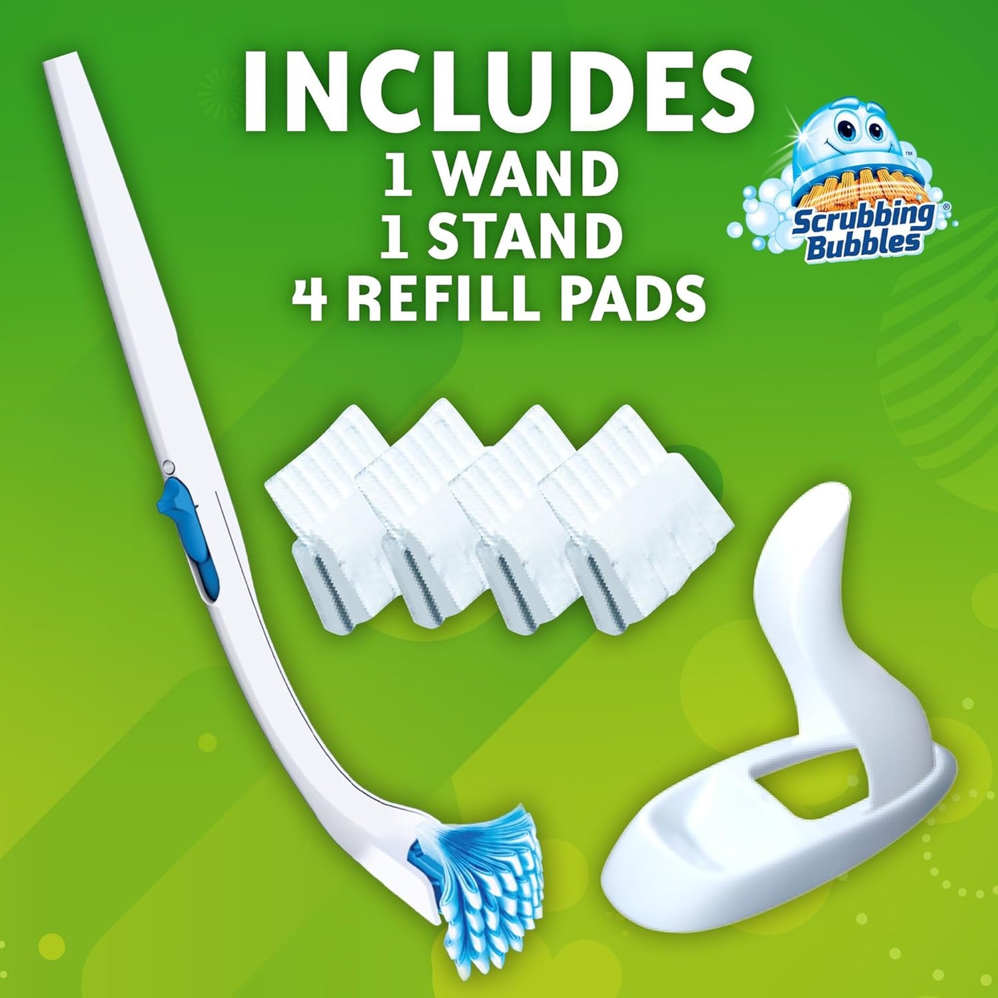 Scrubbing_Bubbles_Toilet_Bowl_Cleaning_System_with_Flushable_&_Disposable_Cleaner_Refill_Pads,_Fights_Odors_and_Helps_Remove_Limescale_&_Hard_Water_Stains,_Citrus_Scent,_1_Wand_+_4_Refills_+_1_Stand