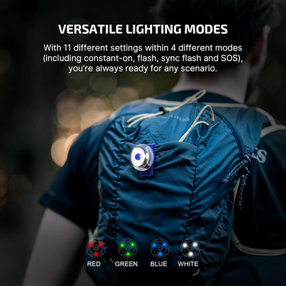 OLIGHT_Gober_2_Safety_Light,_High_Visibility_Beacon_LED_with_6_Color_Settings_and_4_Lighting_Modes,_USB-C_Rechargeable_Flashing_Warning_with_Clip_for_Running,_Cycling,_Camping,_Dog_Walking(Blue)