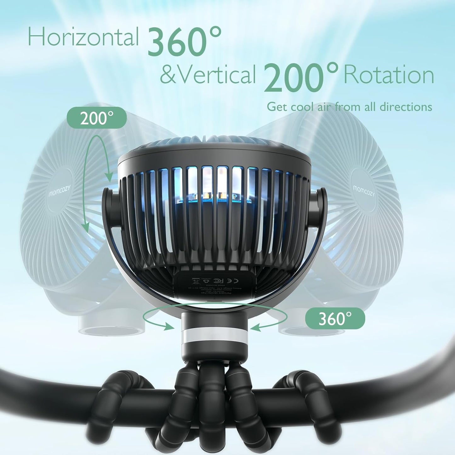 Momcozy_8000mAh_Portable_Stroller_Fan_|_27H_Ultra-long_Battery_Life_|_Detachable_4_Speed_360°Rotate_|_2_Modes_LED_Night_Light,_USB_Rechargeable_Handheld_Cooling_Fan_for_Travel,_Car_Seat,_Bedroom