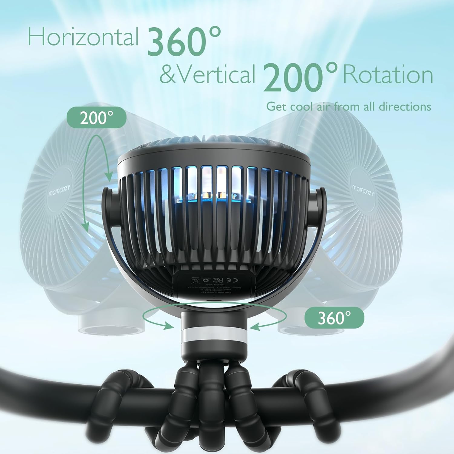 Momcozy_8000mAh_Portable_Stroller_Fan_|_27H_Ultra-long_Battery_Life_|_Detachable_4_Speed_360°Rotate_|_2_Modes_LED_Night_Light,_USB_Rechargeable_Handheld_Cooling_Fan_for_Travel,_Car_Seat,_Bedroom
