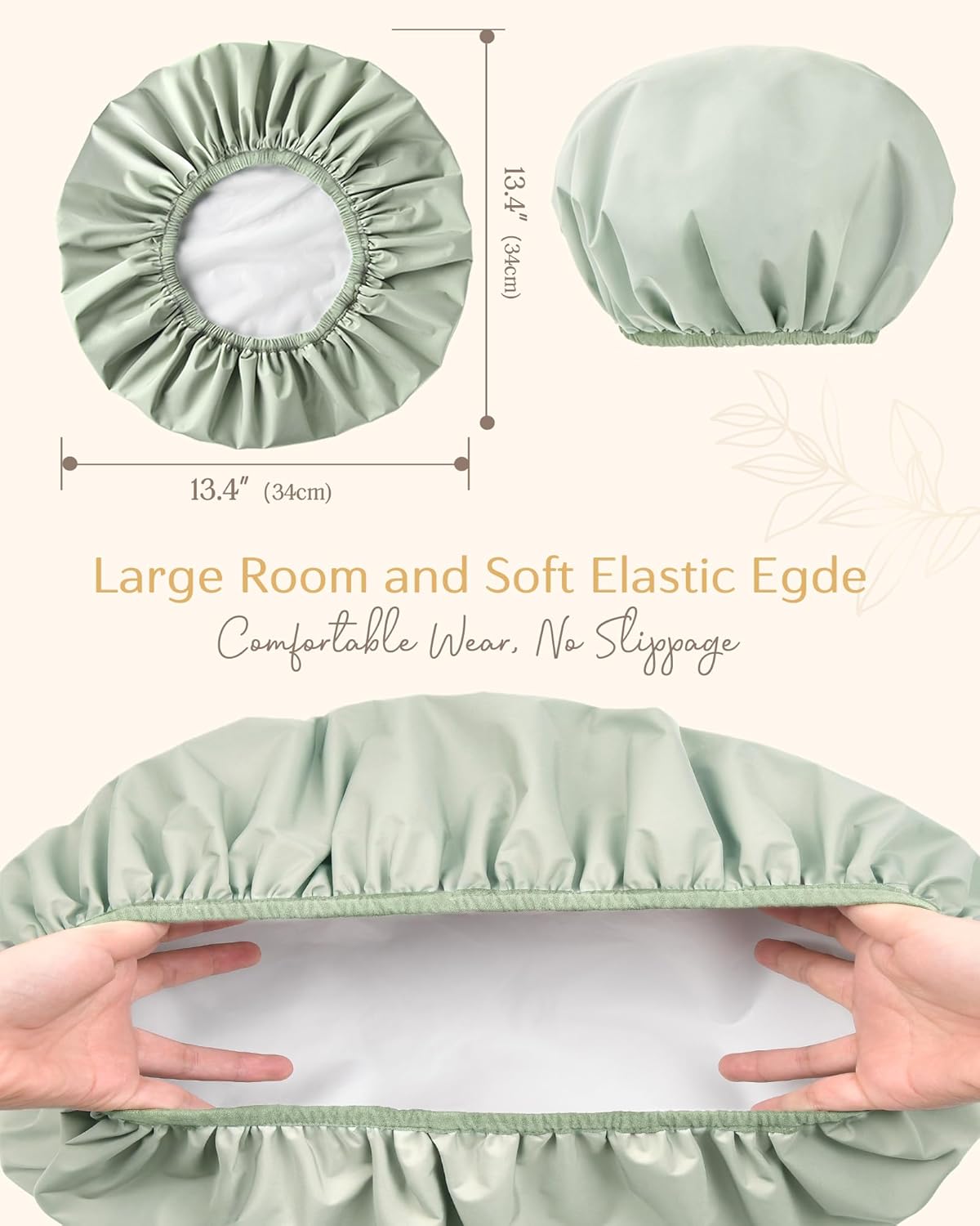 Yanibest_Shower_Cap_Reusable_Waterproof_-_Double_Layer_Shower_Caps_for_Women,_Washable_Shower_Bonnet_with_Soft_Non-Slip_Elastic_Band,_Bath_Hair_Hat_for_Most_Hair_Types