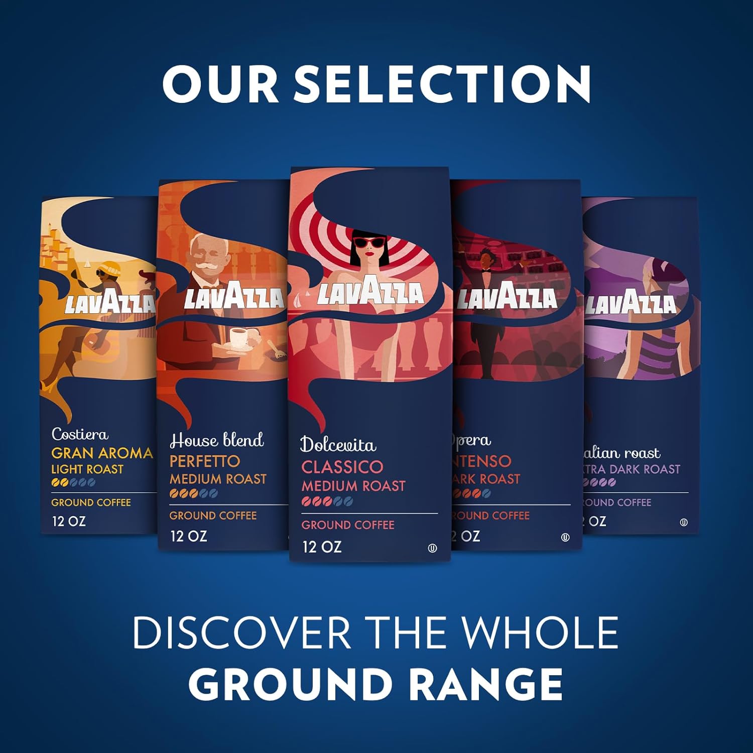 Lavazza_Costiera_Gran_Aroma_Ground_Coffee_12oz_Bag,_Light_Roast,_Smooth_and_Aromatic_Taste,_Intensity_2/5,_100%_Arabica,_Ideal_for_Drip_Brewers,_(Pack_of_1)_-_Package_May_Vary