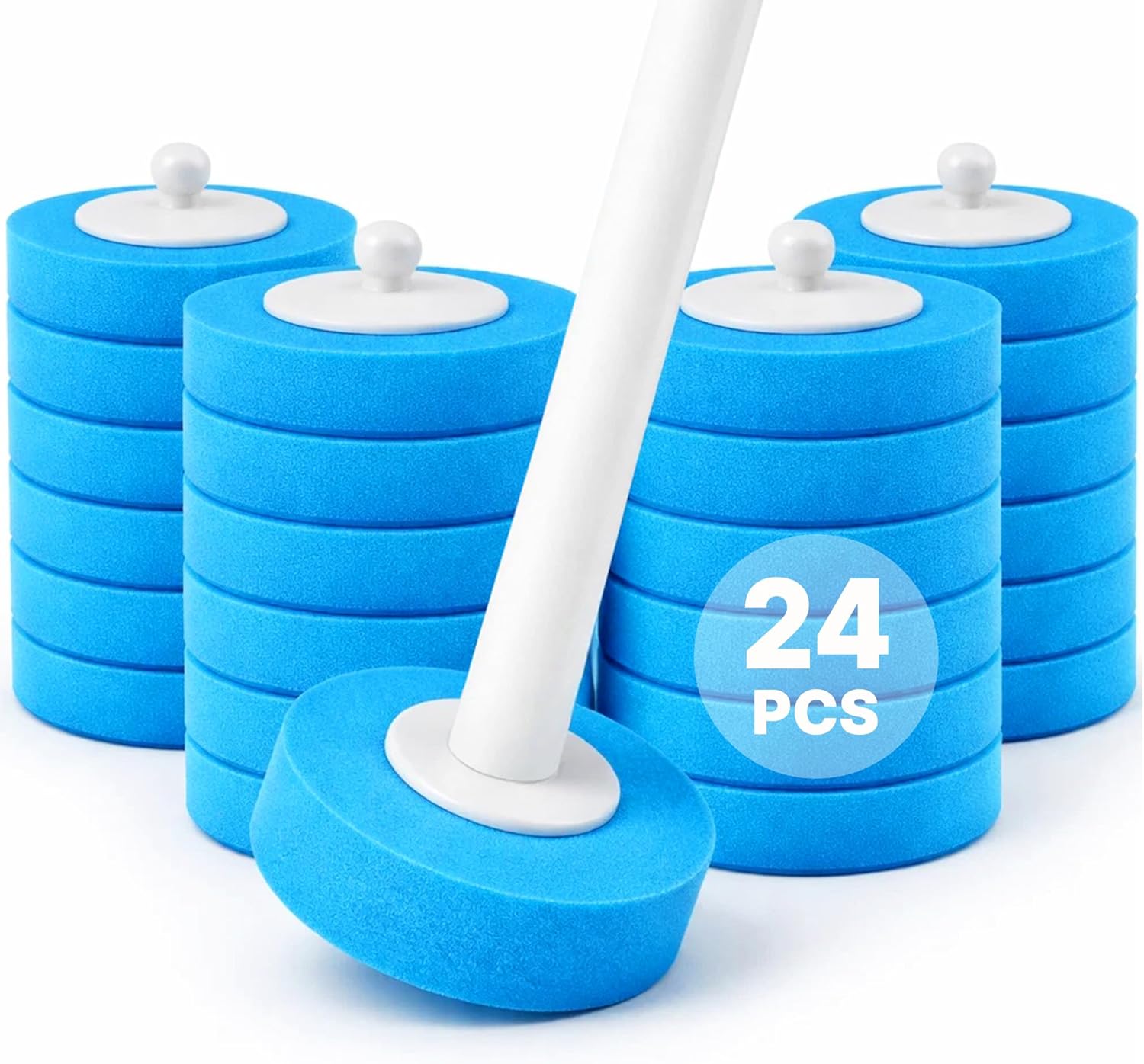 CiLoN_Wall-Mounted_Disposable_Toilet_Brush_Kit_and_Sponge_Head_Refills._(24pcs_Refill_Heads)