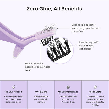 KISS_imPRESS_Falsies_Self_Adhesive_Eyelashes,_Press_On_Lashes,_12mm-14mm_Glam_Volume_Lashes,_Black,_No_Glue_Needed,_Invisible_Band,_36_Lash_Clusters_&_Non-Stick_Applicator_-_Voluminous