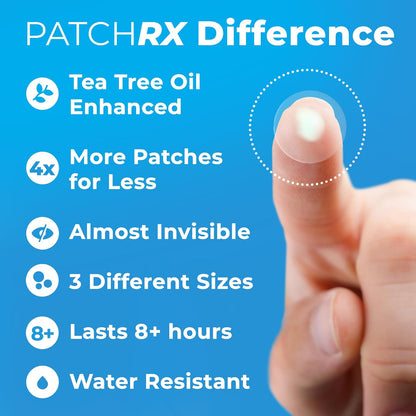 PatchRx_Pimple_Patches_for_Face_(120_Patches),_Hydrocolloid_Acne_Patches_with_Tea_Tree_Oil,_Pimple_Patch_Pimple_Stickers_-_Hydrocolloid_Patch_Acne_Dots_-_Acne_Pimple_Patches_For_Face_-_Zit_Patches