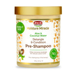 African Pride Moisture Miracle Aloe & Coconut Water Pre-Shampoo - Helps Minimize Hair Breakage for Natural Coils & Curls, Detangles & Conditions, 18 oz.