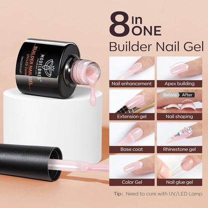 modelones_Builder_Nail_Gel_Polish_Set,_Base_Colors_Jelly_Nude_Pink_Hard_Strengthener_Rubber_Gel_Polish_8-in-One_Extension_LED_Nail_Lamp_Cured_6_Colors